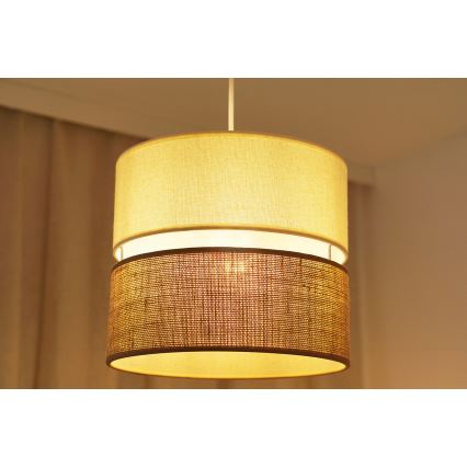 Brilagi - Φωτιστικό οροφής με καλώδιο ROYAL YUTE 1xE27/15W/230V διάμ. 25 εκ. μπεζ/κρεμ