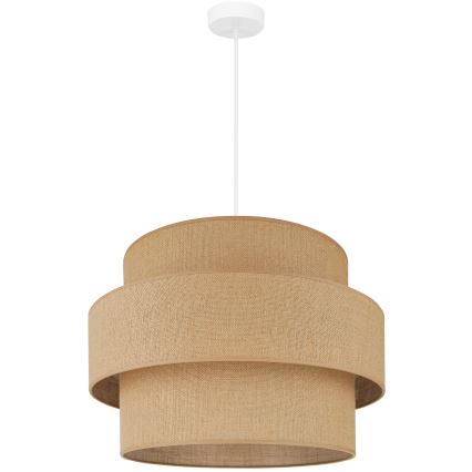 Brilagi - Φωτιστικό οροφής με καλώδιο SPACE YUTE 1xE27/15W/230V διάμ. 50 εκ. μπεζ/λευκό