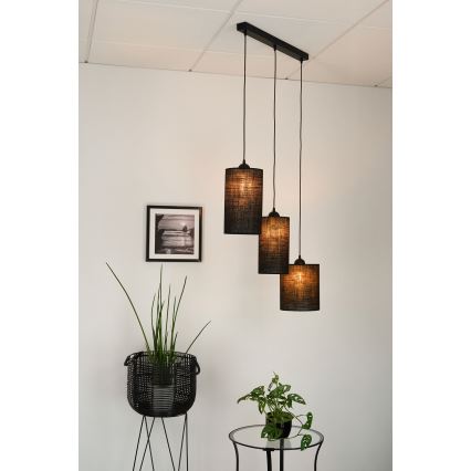 Brilagi - Φωτιστικό οροφής με καλώδιο TUBES 3xE27/15W/230V μαύρο