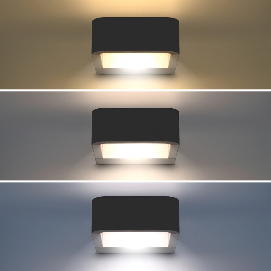 Brilagi - Επιτοίχιο φωτιστικό εξωτερικού χώρου LED BARI LED/7W/230V 3000/4000/6000K ανθρακί IP54