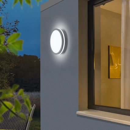 Brilagi - Φωτιστικό εξωτερικού χώρου LED BENE LED/24W/230V διάμετρος 26 cm ανθρακί IP54