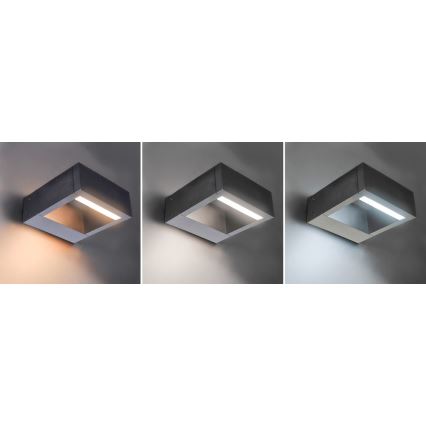 Brilagi - Επιτοίχιο φωτιστικό εξωτερικού χώρου LED RAGUSA LED/7W/230V 3000/4000/6000K ανθρακί IP54