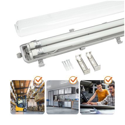 Brilagi - Φωτιστικό εργασίας φθορίου LED OPTIMA T8 2xG13/18W/230V 6500K IP65 128 cm