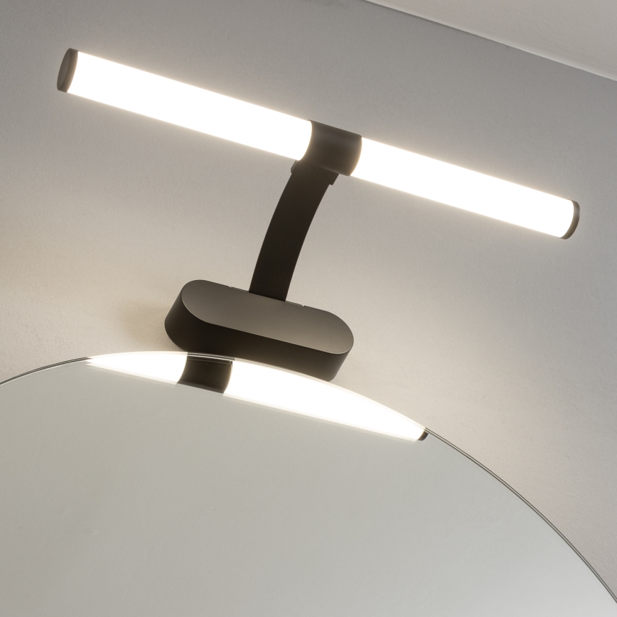 Brilagi - LED φωτισμός καθρέφτη μπάνιου 2 σε 1 TUBEO LED/6W/230V 40 cm IP44 μαύρο