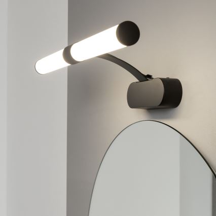 Brilagi - LED φωτισμός καθρέφτη μπάνιου 2 σε 1 TUBEO LED/6W/230V 40 cm IP44 μαύρο