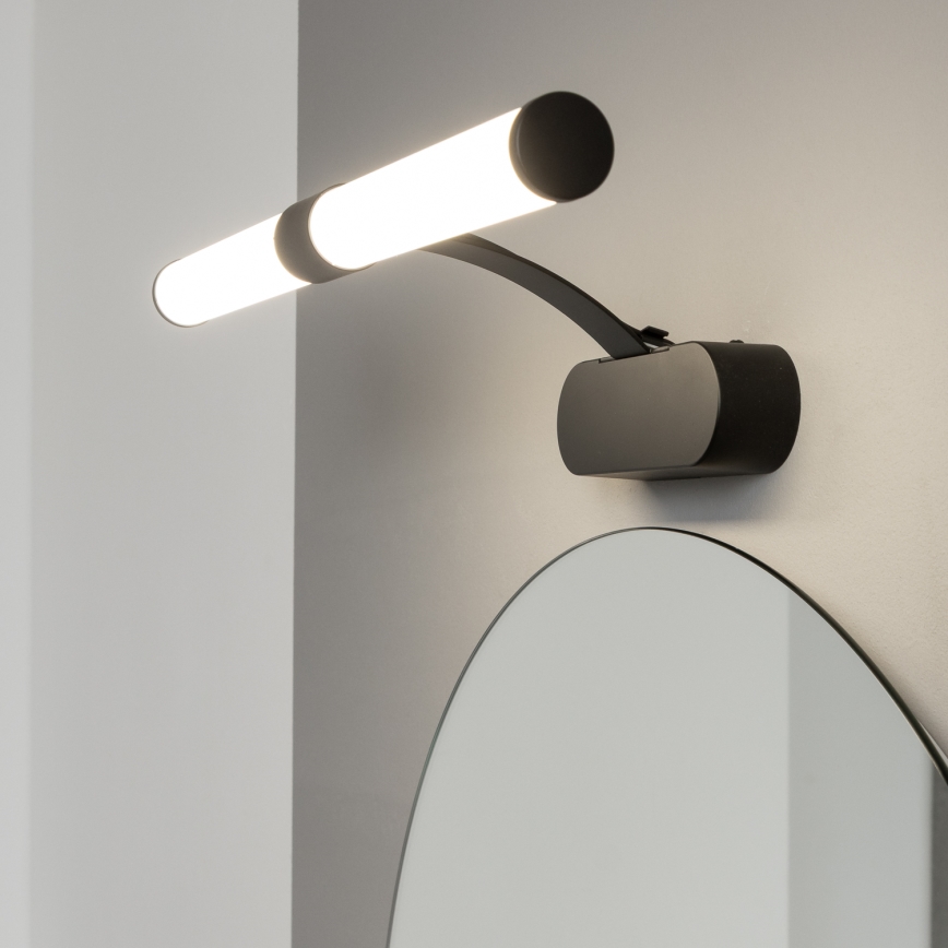 Brilagi - LED φωτισμός καθρέφτη μπάνιου 2 σε 1 TUBEO LED/6W/230V 40 cm IP44 μαύρο