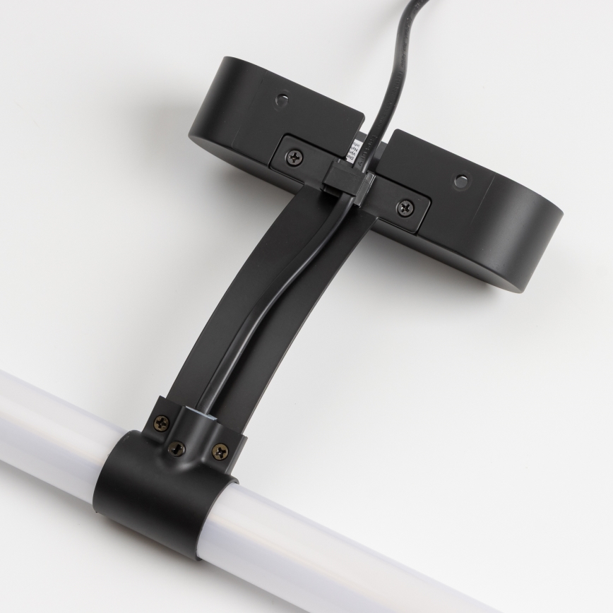 Brilagi - LED φωτισμός καθρέφτη μπάνιου 2 σε 1 TUBEO LED/6W/230V 40 cm IP44 μαύρο