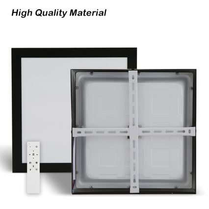 Brilagi - Φωτιστικό οροφής μπάνιου dimming LED FRAME SMART LED/24W/230V 30x30 cm 3000-6000K IP44 μαύρο + τηλεχειριστήριο
