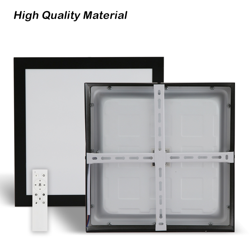 Brilagi - Φωτιστικό οροφής μπάνιου dimming LED FRAME SMART LED/24W/230V 30x30 cm 3000-6000K IP44 μαύρο + τηλεχειριστήριο