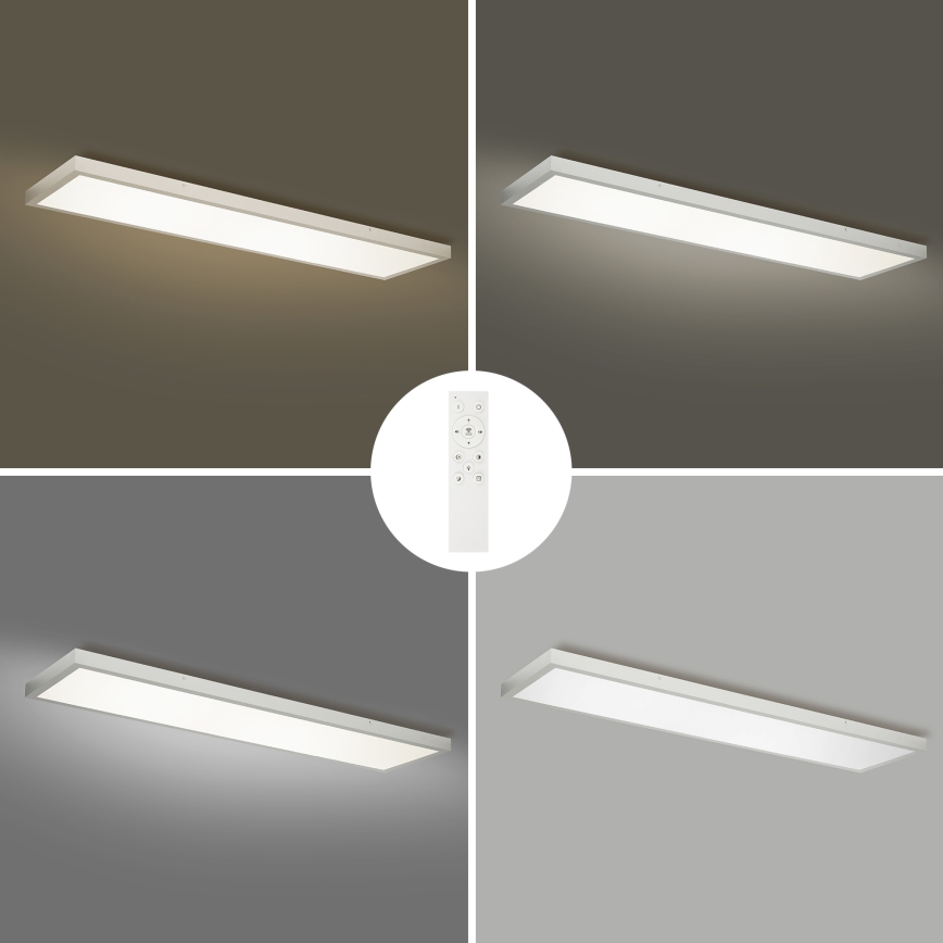 Brilagi - Φωτιστικό οροφής μπάνιου dimming LED FRAME SMART LED/50W/230V 120x30 cm 3000-6000K IP44 ασημί + τηλεχειριστήριο