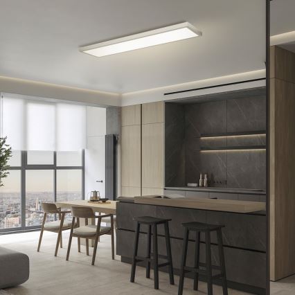 Brilagi - Φωτιστικό οροφής μπάνιου dimming LED FRAME SMART LED/50W/230V 120x30 cm 3000-6000K IP44 ασημί + τηλεχειριστήριο