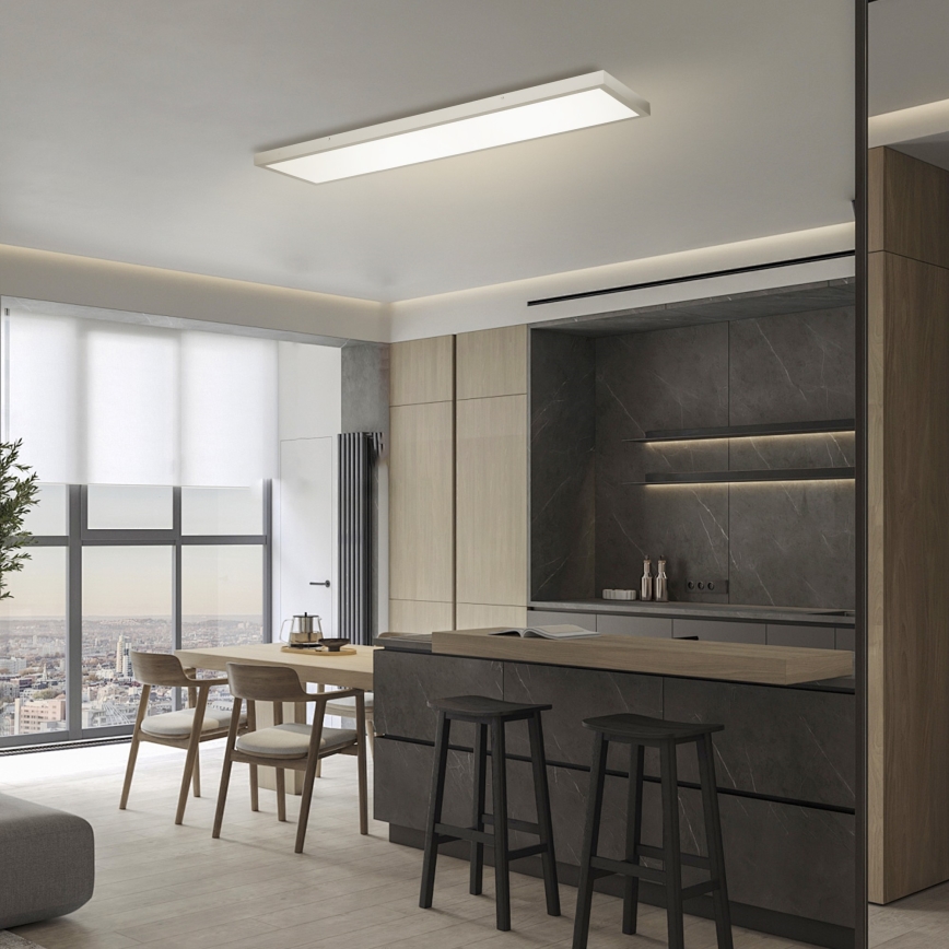 Brilagi - Φωτιστικό οροφής μπάνιου dimming LED FRAME SMART LED/50W/230V 120x30 cm 3000-6000K IP44 ασημί + τηλεχειριστήριο