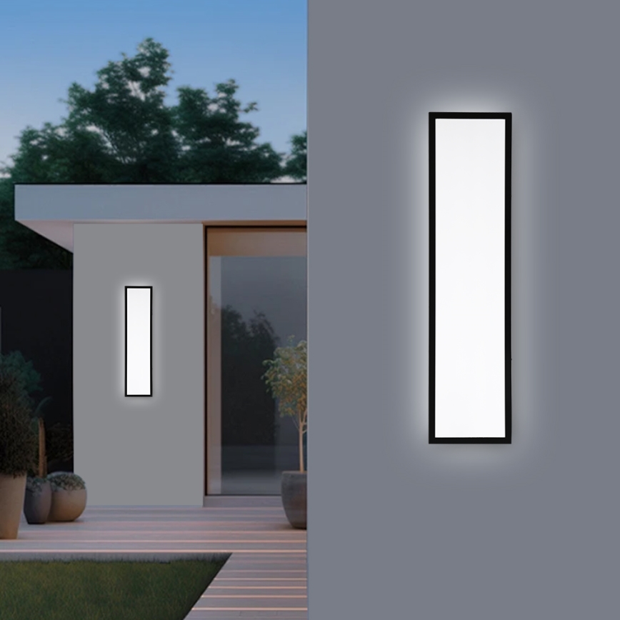 Brilagi - Φωτιστικό οροφής μπάνιου dimming LED FRAME SMART LED/50W/230V 30x120 cm 3000-6000K IP44 μαύρο + τηλεχειριστήριο