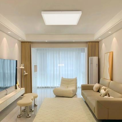 Brilagi - Φωτιστικό οροφής μπάνιου dimming LED FRAME SMART LED/50W/230V 60x60 cm 3000-6000K IP44 λευκό + τηλεχειριστήριο