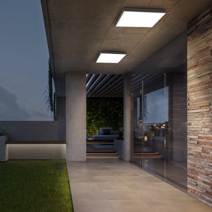 Brilagi - Φωτιστικό οροφής μπάνιου dimming LED FRAME SMART LED/50W/230V 60x60 cm 3000-6000K IP44 λευκό + τηλεχειριστήριο