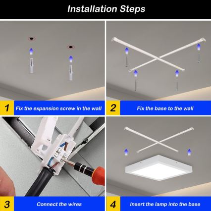 Brilagi - Φωτιστικό οροφής μπάνιου LED FRAME LED/24W/230V 30x30 cm 3000/4000/6000K IP44 λευκό