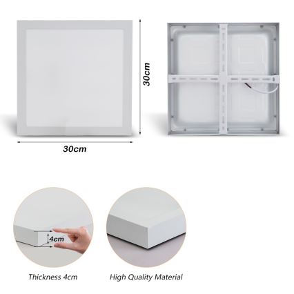 Brilagi - Φωτιστικό οροφής μπάνιου LED FRAME LED/24W/230V 30x30 cm 3000/4000/6000K IP44 λευκό
