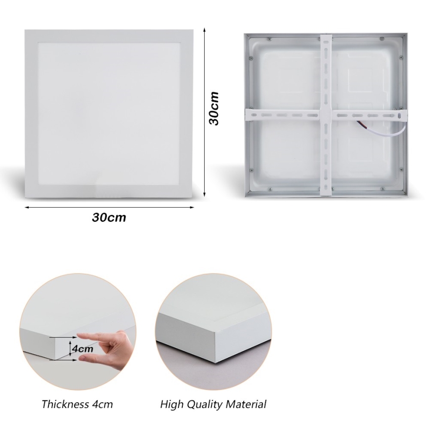Brilagi - Φωτιστικό οροφής μπάνιου LED FRAME LED/24W/230V 30x30 cm 3000/4000/6000K IP44 λευκό