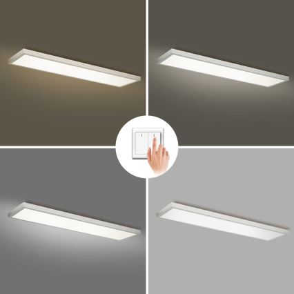 Brilagi - LED φωτιστικό οροφής μπάνιου FRAME LED/50W/230V 3000/4000/6000K 120x30 cm IP44 ασημί