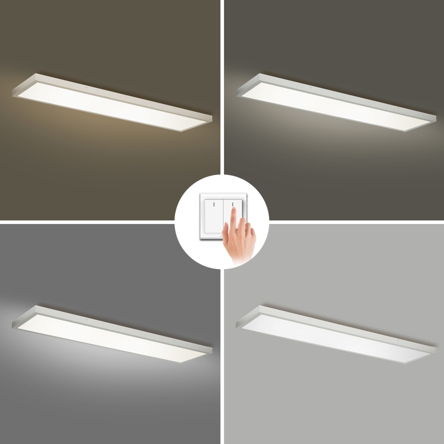 Brilagi - LED φωτιστικό οροφής μπάνιου FRAME LED/50W/230V 3000/4000/6000K 120x30 cm IP44 ασημί