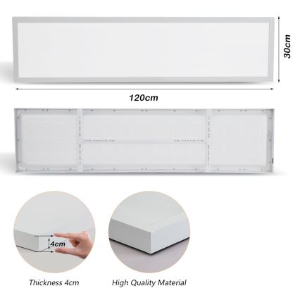 Brilagi - Φωτιστικό οροφής μπάνιου LED FRAME LED/50W/230V 30x120 cm 3000/4000/6000K IP44 λευκό