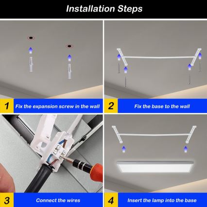 Brilagi - Φωτιστικό οροφής μπάνιου LED FRAME LED/50W/230V 30x120 cm 3000/4000/6000K IP44 λευκό