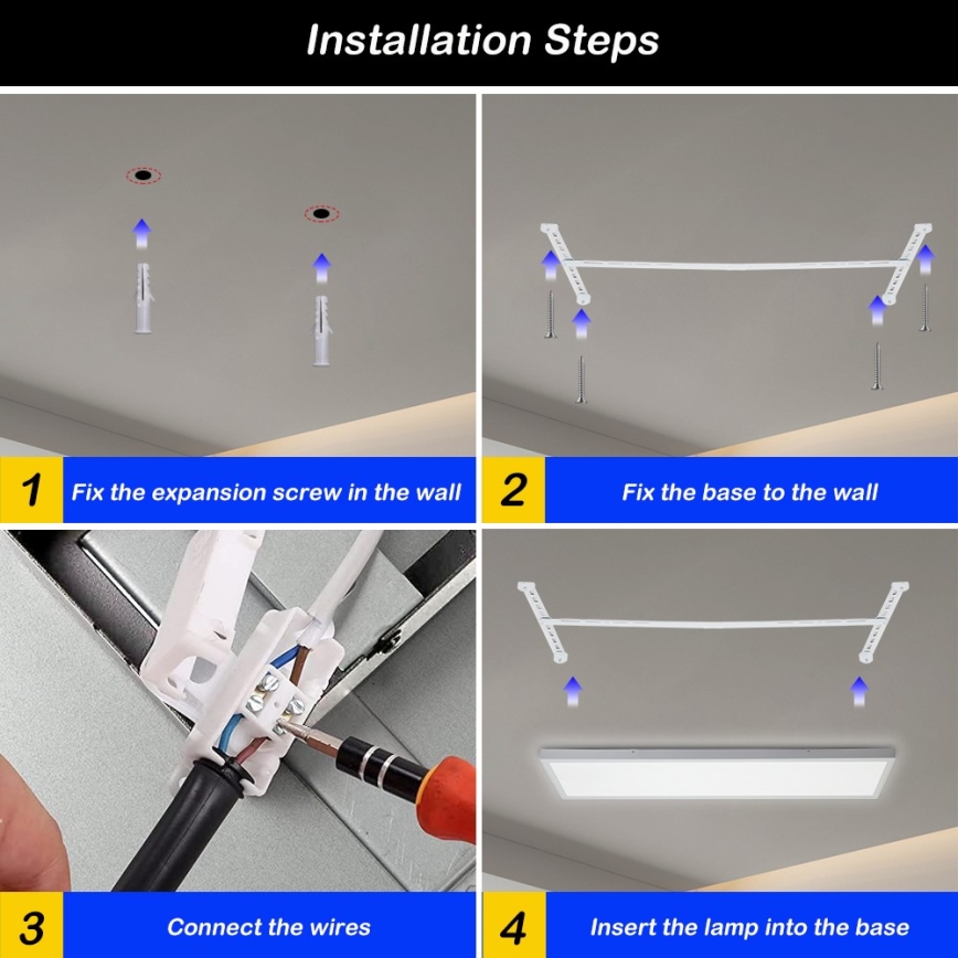 Brilagi - Φωτιστικό οροφής μπάνιου LED FRAME LED/50W/230V 30x120 cm 3000/4000/6000K IP44 λευκό