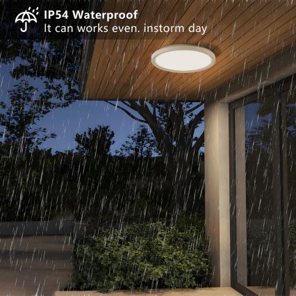 Brilagi - Φωτιστικό οροφής μπάνιου LED ULTRA SLIM LED/12W/230V διάμετρος 22,5 cm λευκό IP54
