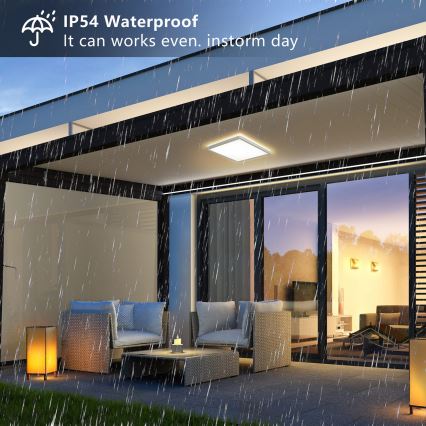 Brilagi - Φωτιστικό οροφής μπάνιου LED ULTRA SLIM LED/24W/230V 42x42 cm λευκό IP54