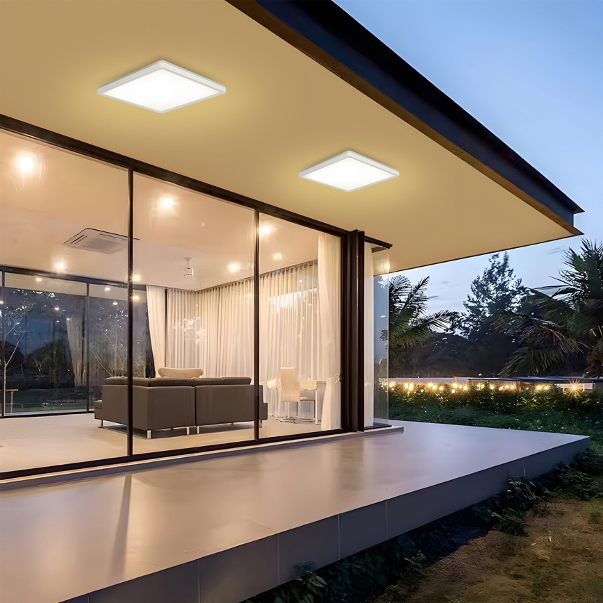 Brilagi - Φωτιστικό οροφής μπάνιου LED ULTRA SLIM LED/24W/230V 42x42 cm λευκό IP54