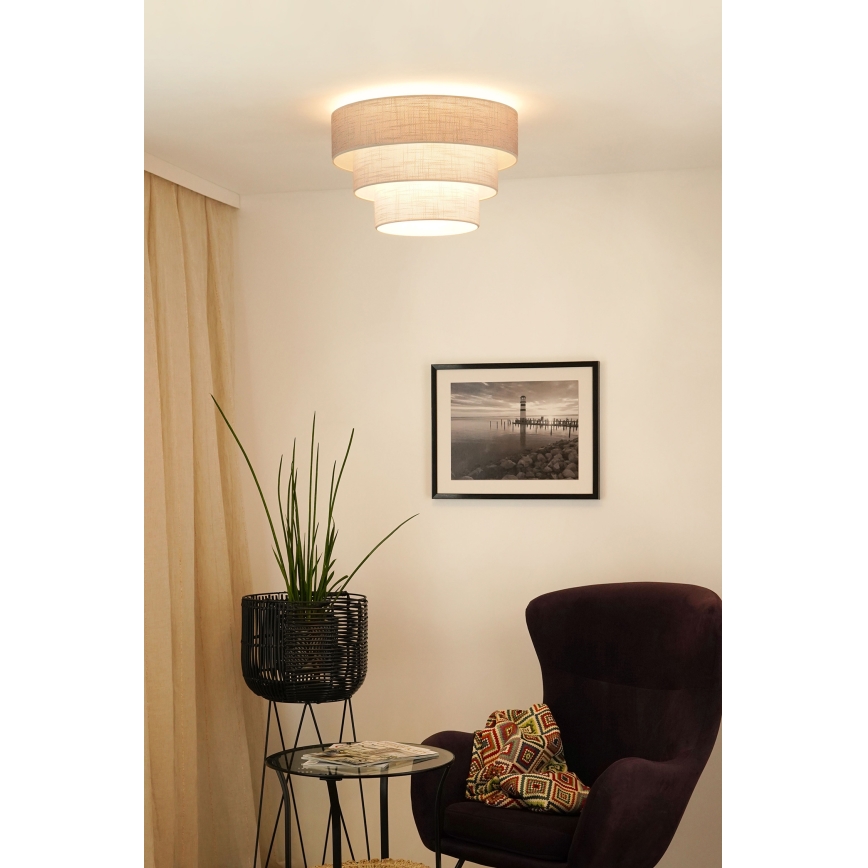 Brilagi - Φωτιστικό οροφής ALASKA LUNETA 1xE27/15W/230V διάμετρος 45 cm γκρι/κρεμ