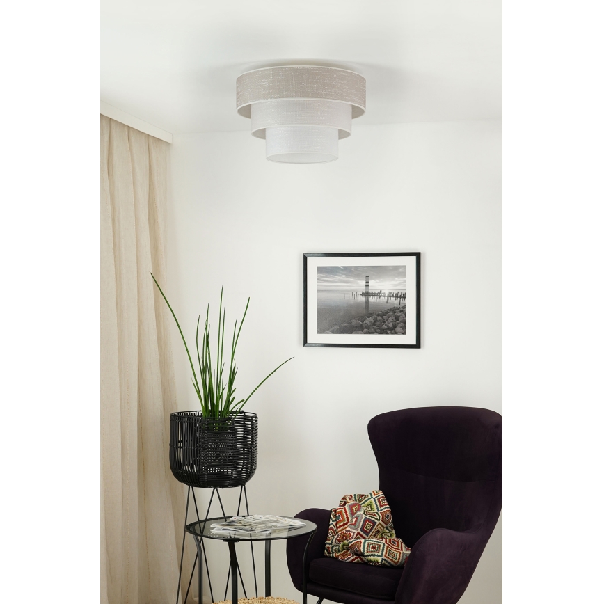 Brilagi - Φωτιστικό οροφής ALASKA LUNETA 1xE27/15W/230V διάμετρος 45 cm γκρι/κρεμ