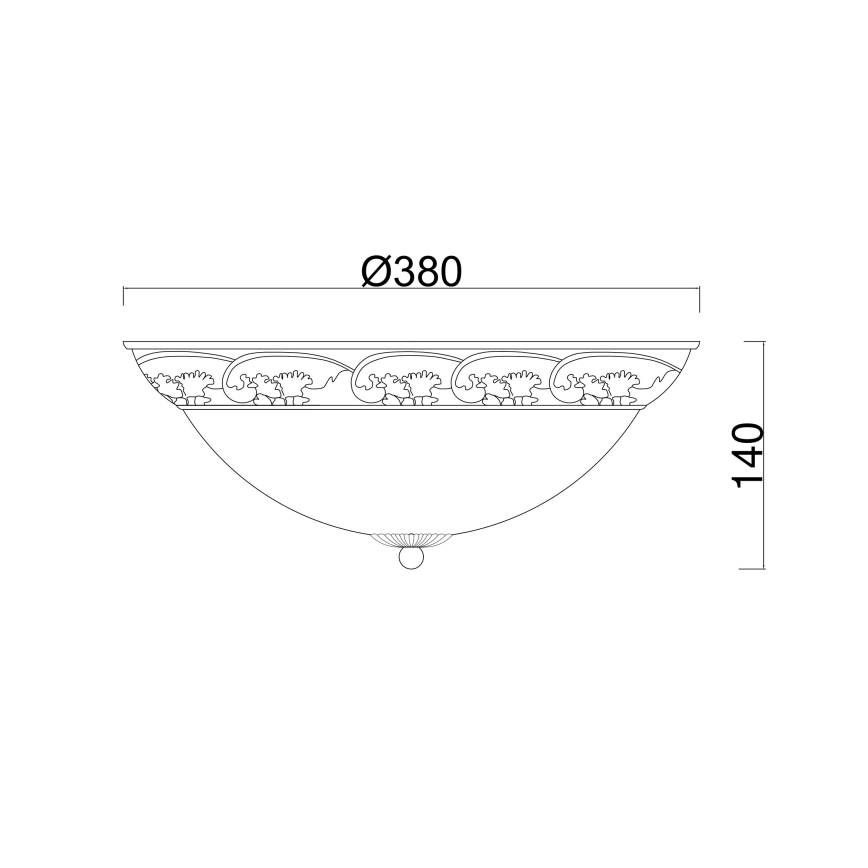 Brilagi - Φωτιστικό οροφής ARIADNA 3xE27/60W/230V χρυσό/κρεμ/πατίνα