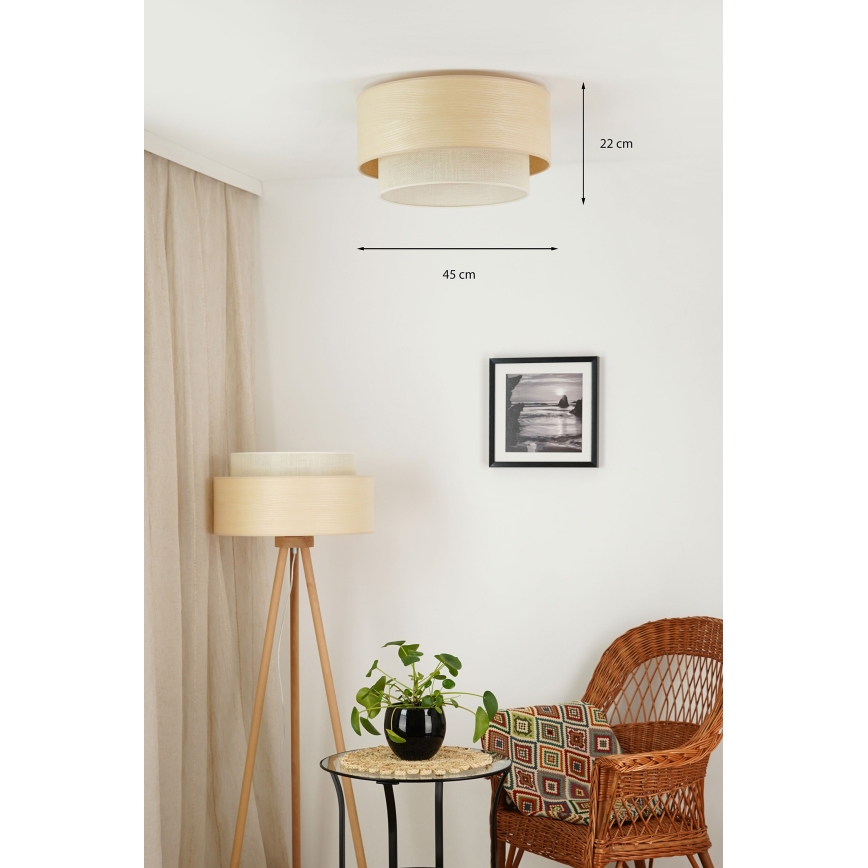 Brilagi - Φωτιστικό οροφής ARIZONA BOHO 1xE27/15W/230V διάμετρος 45 cm μπεζ