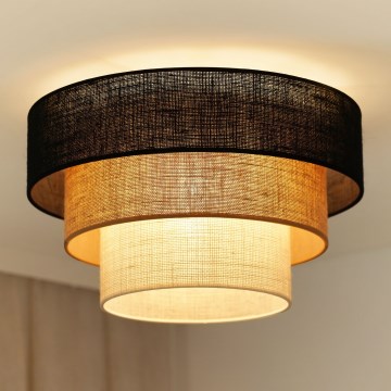 Brilagi - Φωτιστικό οροφής ASPEN LUNETA 1xE27/15W/230V διάμετρος 45 cm μαύρο/μπεζ/κρεμ