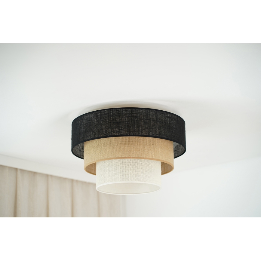 Brilagi - Φωτιστικό οροφής ASPEN LUNETA 1xE27/15W/230V διάμετρος 45 cm μαύρο/μπεζ/κρεμ