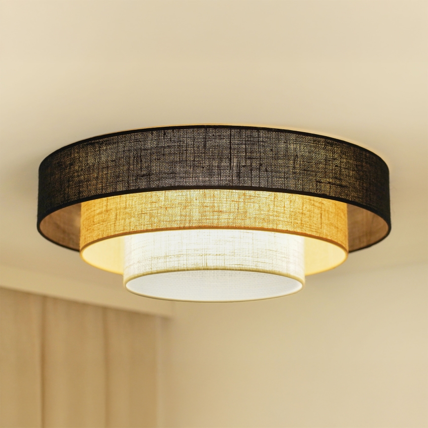 Brilagi - Φωτιστικό οροφής ASPEN LUNETA LED/12W/230V διάμετρος 60 cm 3000K/4000K/6400K μαύρο/μπεζ/κρεμ
