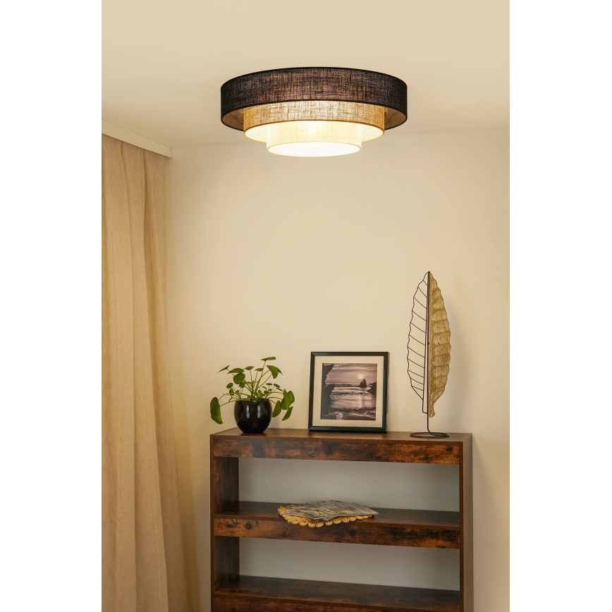 Brilagi - Φωτιστικό οροφής ASPEN LUNETA LED/12W/230V διάμετρος 60 cm 3000K/4000K/6400K μαύρο/μπεζ/κρεμ