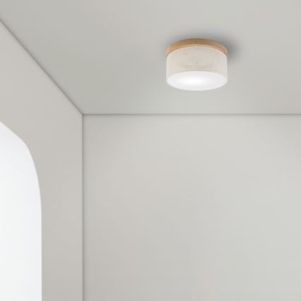 Brilagi - Φωτιστικό οροφής BELLADONNA 1xE27/15W/230V διάμετρος 30 cm κρεμ/δρυς