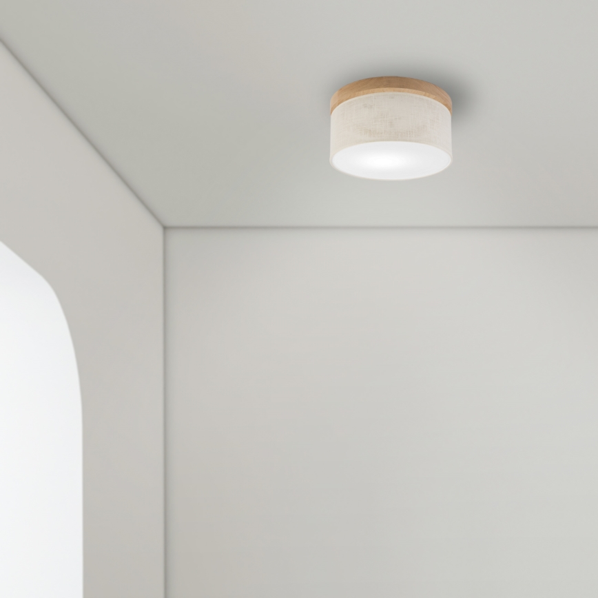 Brilagi - Φωτιστικό οροφής BELLADONNA 1xE27/15W/230V διάμετρος 30 cm κρεμ/δρυς