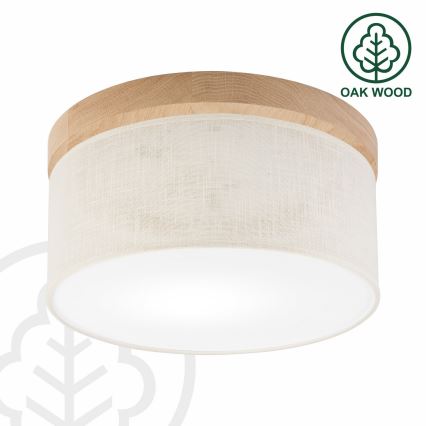 Brilagi - Φωτιστικό οροφής BELLADONNA 1xE27/15W/230V διάμετρος 30 cm κρεμ/δρυς