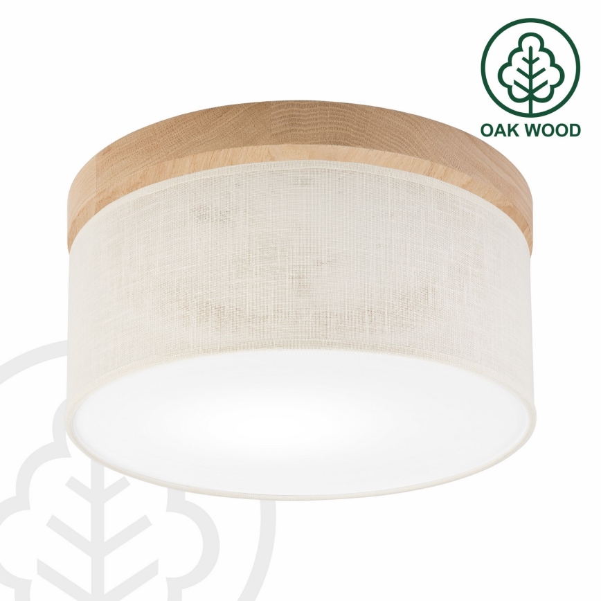 Brilagi - Φωτιστικό οροφής BELLADONNA 1xE27/15W/230V διάμετρος 30 cm κρεμ/δρυς