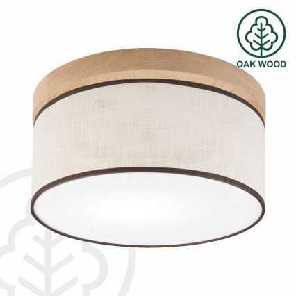Brilagi - Φωτιστικό οροφής BELLADONNA 1xE27/15W/230V διάμετρος 30 cm κρεμ/δρυς