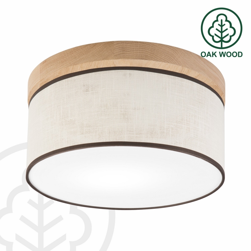 Brilagi - Φωτιστικό οροφής BELLADONNA 1xE27/15W/230V διάμετρος 30 cm κρεμ/δρυς