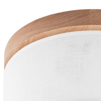 Brilagi - Φωτιστικό οροφής BELLADONNA 1xE27/15W/230V διάμετρος 30 cm λευκό/δρυς