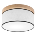 Brilagi - Φωτιστικό οροφής BELLADONNA 1xE27/15W/230V διάμετρος 30 cm λευκό/δρυς