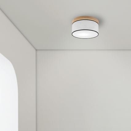 Brilagi - Φωτιστικό οροφής BELLADONNA 1xE27/15W/230V διάμετρος 30 cm λευκό/δρυς