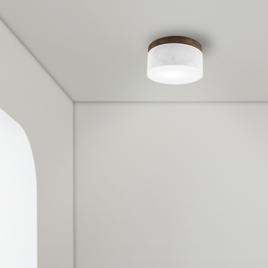 Brilagi - Φωτιστικό οροφής BELLADONNA 1xE27/15W/230V διάμετρος 30 cm λευκό/δρυς