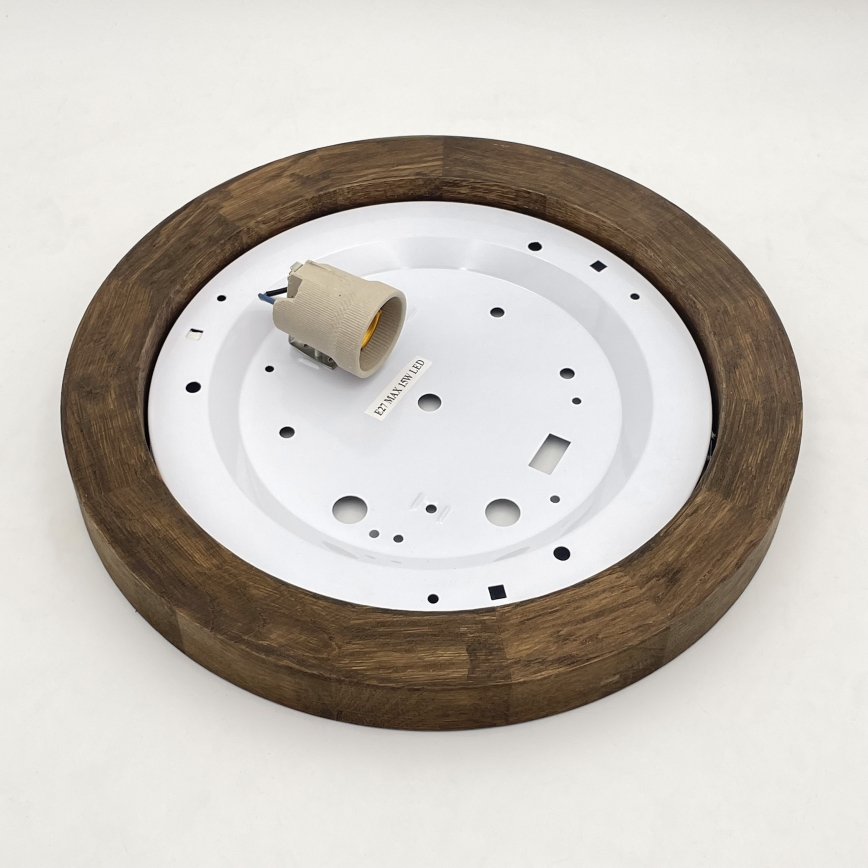 Brilagi - Φωτιστικό οροφής BELLADONNA 1xE27/15W/230V διάμετρος 30 cm λευκό/δρυς