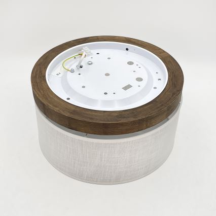 Brilagi - Φωτιστικό οροφής BELLADONNA 1xE27/15W/230V διάμετρος 30 cm λευκό/δρυς